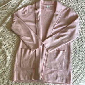 J. Crew Women's Blush Pink Open Cardigan